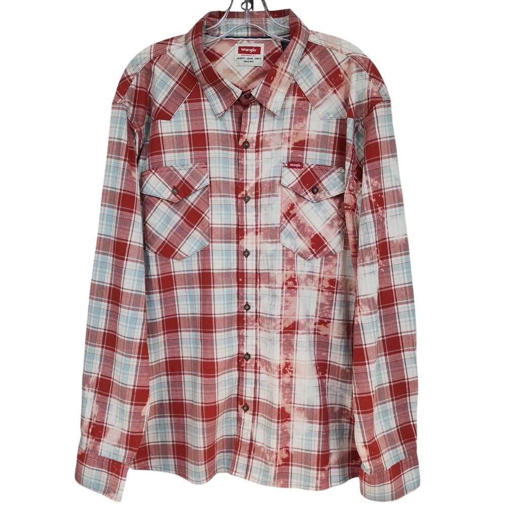 No Weapon Formed Against Me Shall Prosper Repurposed Christian Theme Plaid Shirt - Picture 4 of 5